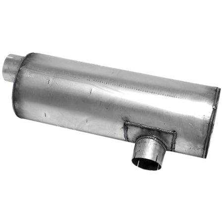 Walker Muffler, Exhaust, 4 Inlet Id, 10-1/8 Shell Dia, 28 Shell Length, 31 Overall Length, 4 Outlet Id 21969